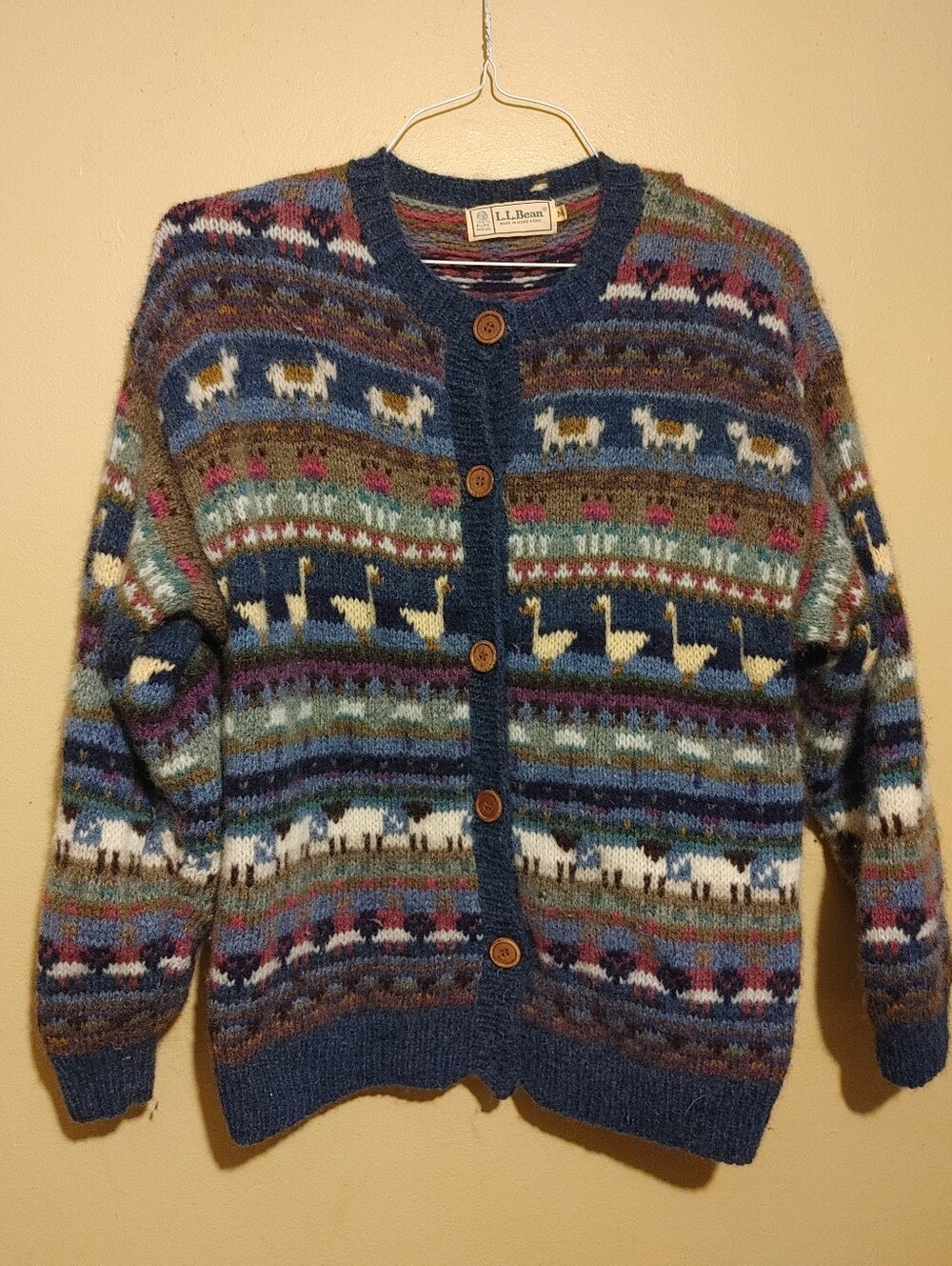 Vintage L.L. Bean Wool Cardigan Size Medium